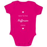 Baby Body personalisiert, aus 100 % Bio-Baumwolle, Personalisierte Babykleidung, Strampler, Wickelbody, Personalisierte Geschenke Baby