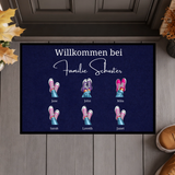 Personalisierte Familien-Fußmatte – Individuelle Fußmatte mit Namen und Schuh-Design