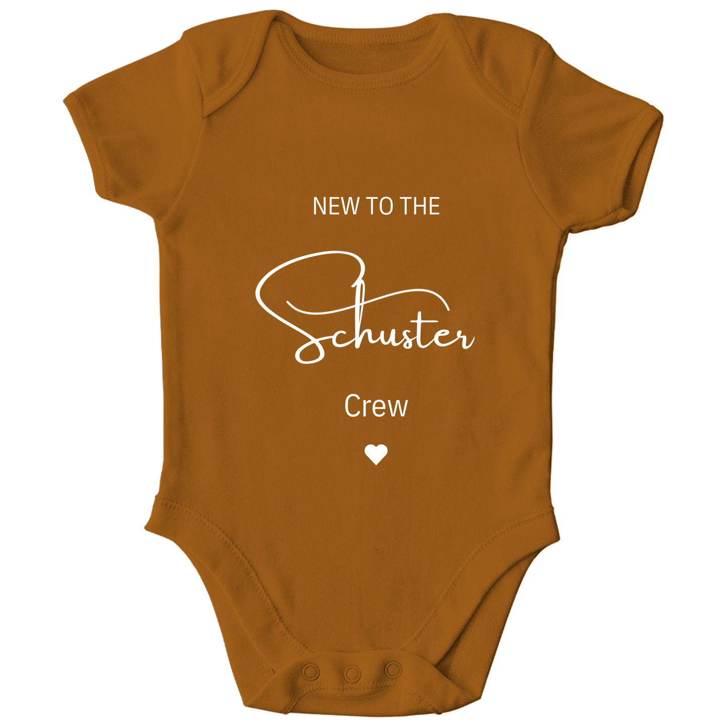 Personalisierter Baby Body New to the Crew mit Namen Baby Strampler Geschenk