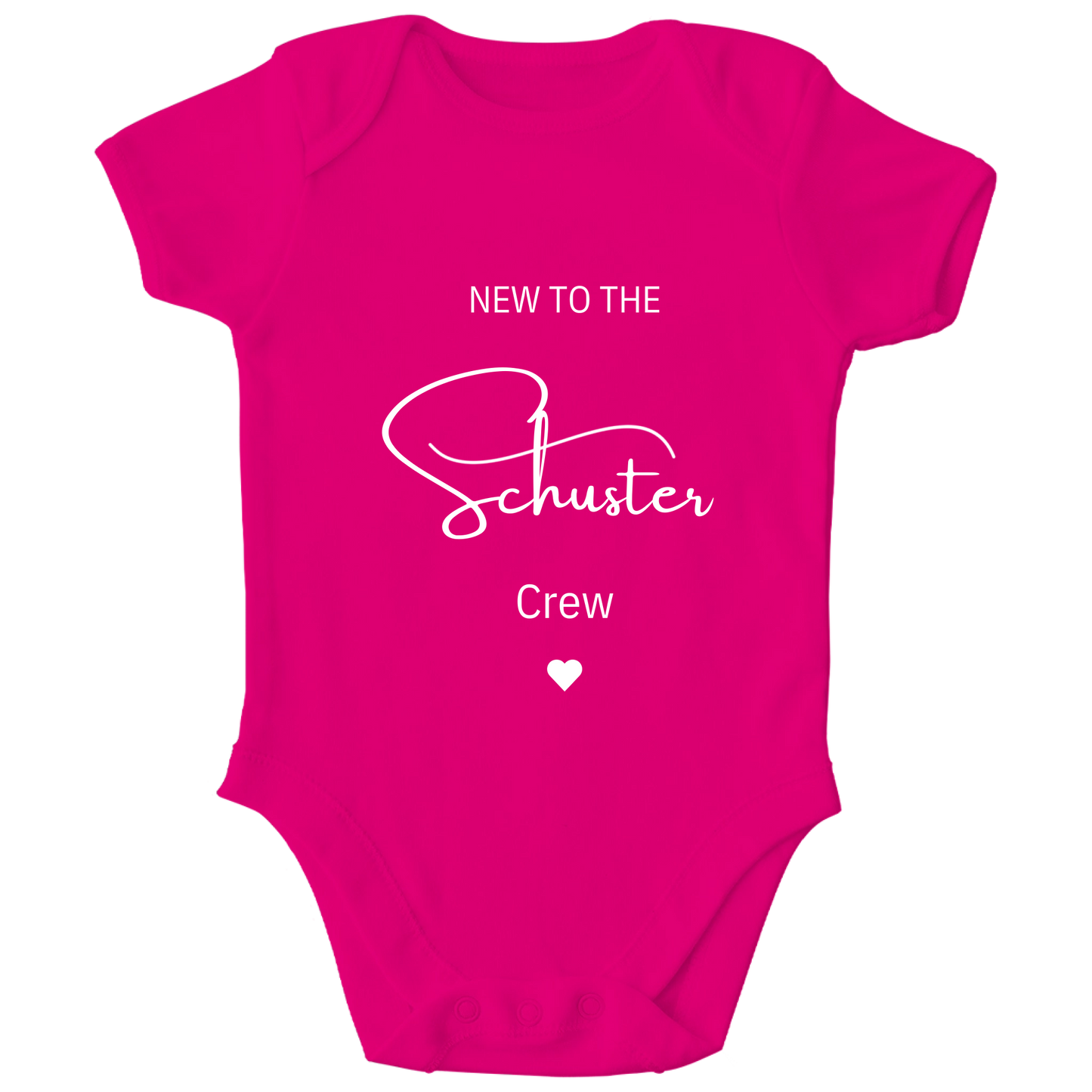 Personalisierter Baby Body New to the Crew mit Namen Baby Strampler Geschenk