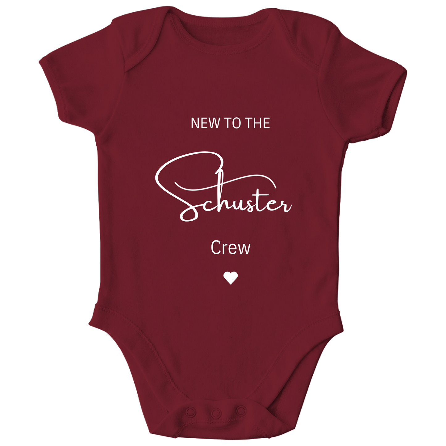 Personalisierter Baby Body New to the Crew mit Namen Baby Strampler Geschenk