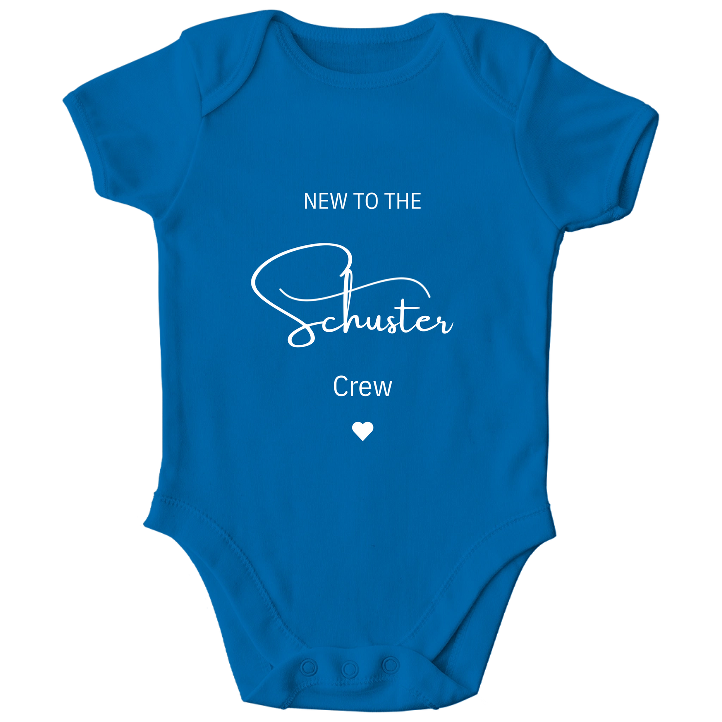 Personalisierter Baby Body New to the Crew mit Namen Baby Strampler Geschenk