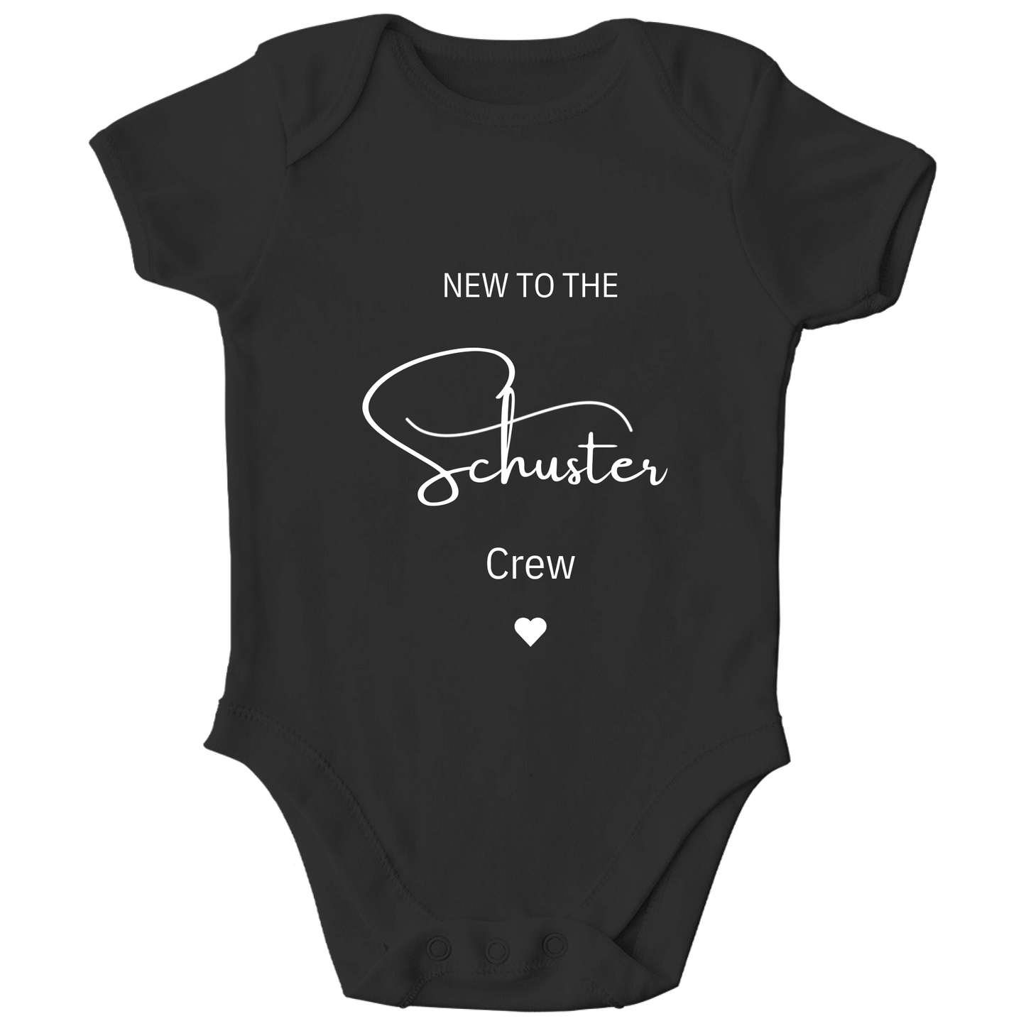 Personalisierter Baby Body New to the Crew mit Namen Baby Strampler Geschenk