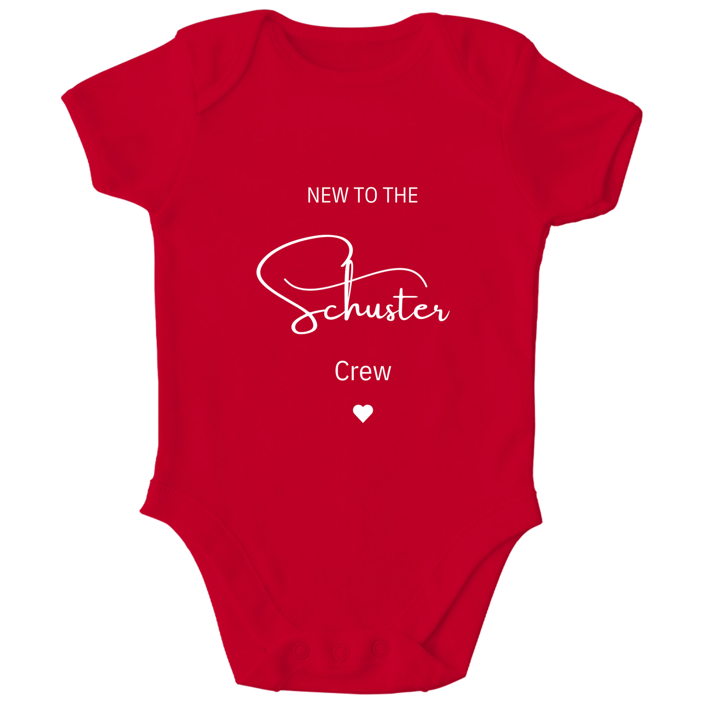 Personalisierter Baby Body New to the Crew mit Namen Baby Strampler Geschenk