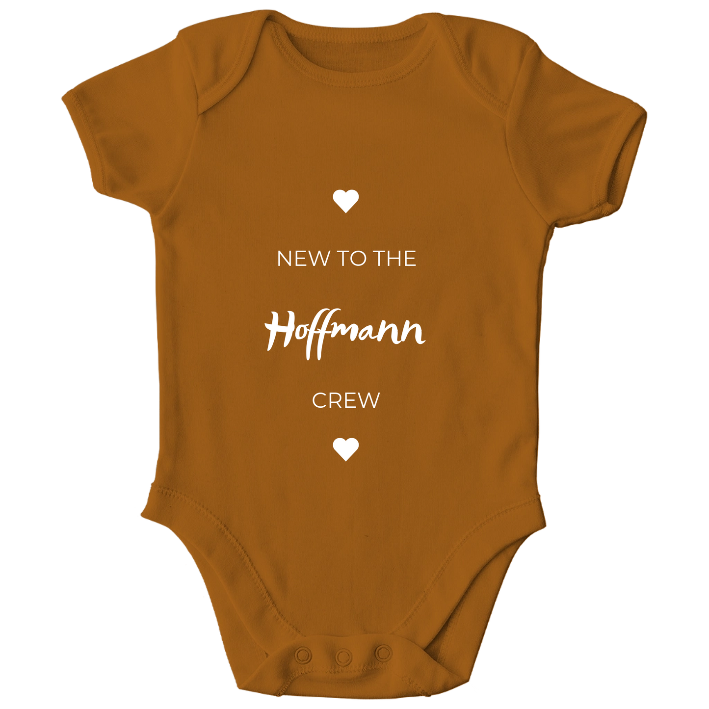 Personalisierter „Neu in der Crew“ Baby Body – Individueller Familienname Strampler