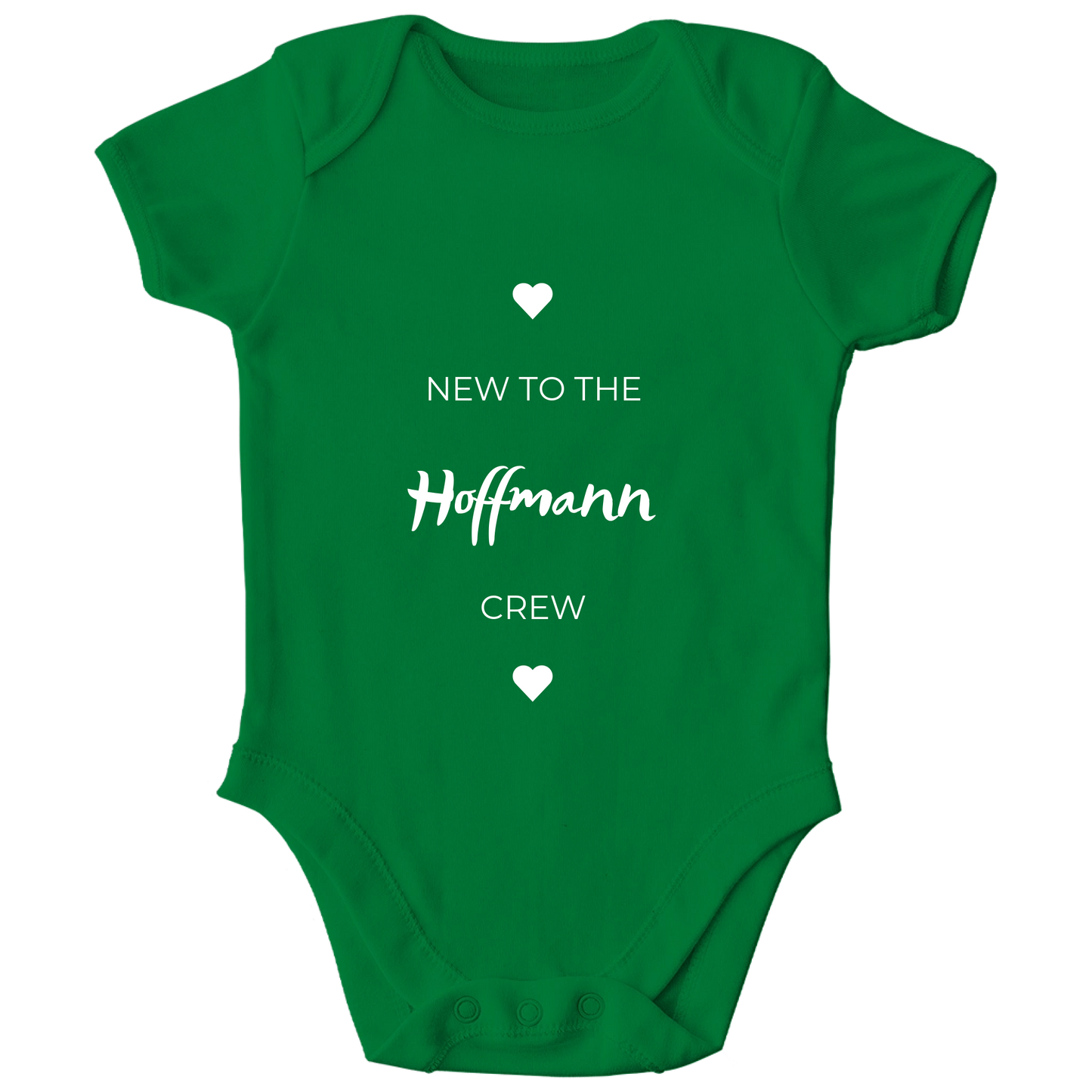 Personalisierter „Neu in der Crew“ Baby Body – Individueller Familienname Strampler