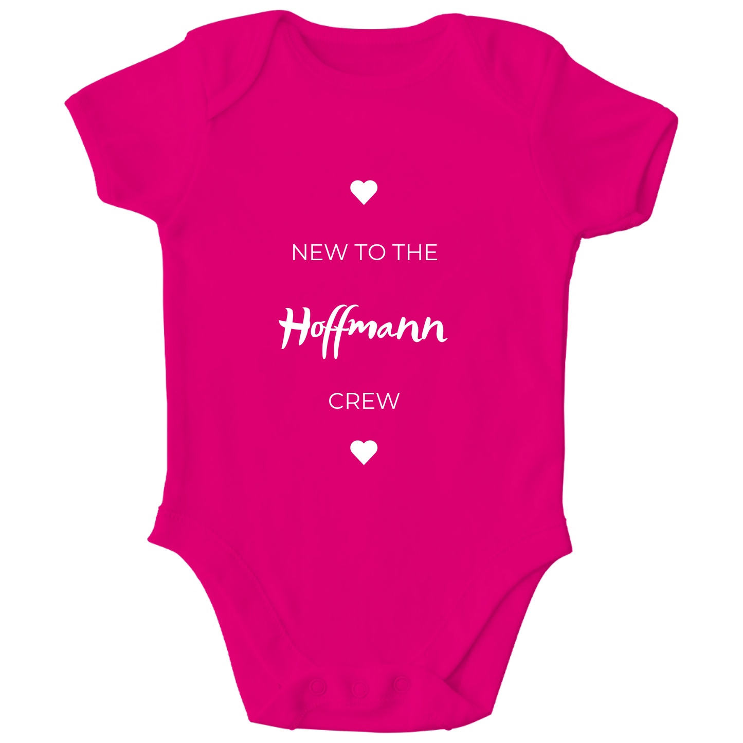 Personalisierter „Neu in der Crew“ Baby Body – Individueller Familienname Strampler