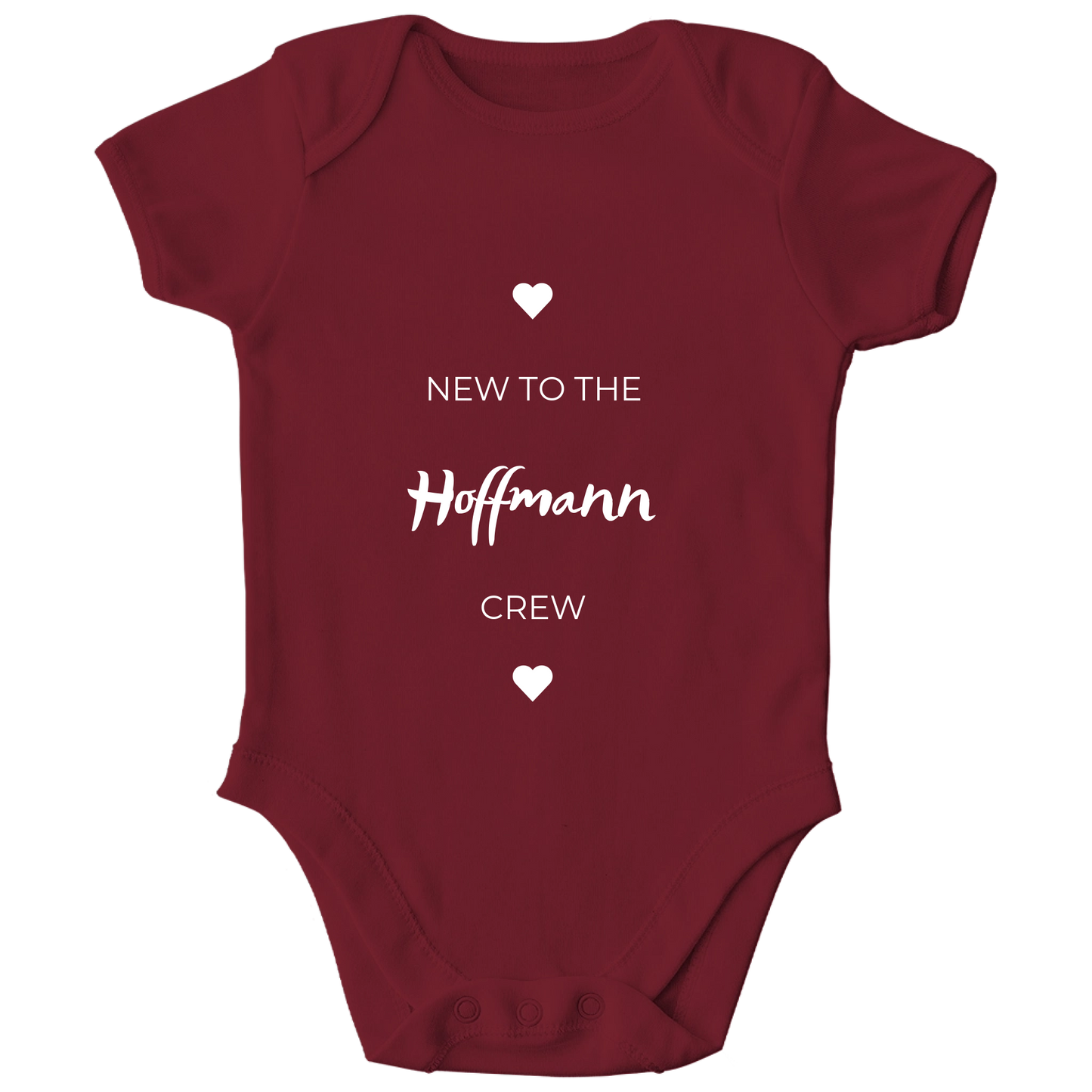 Personalisierter „Neu in der Crew“ Baby Body – Individueller Familienname Strampler