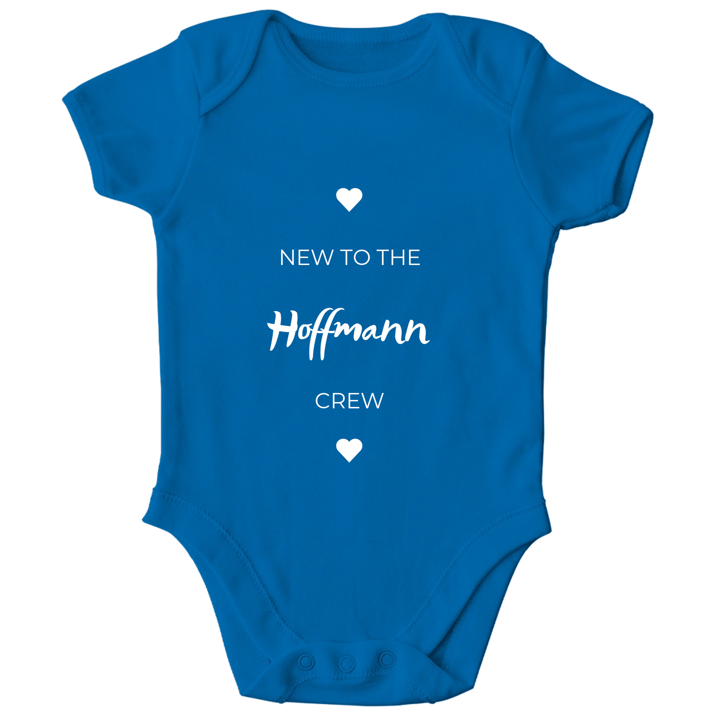 Personalisierter „Neu in der Crew“ Baby Body – Individueller Familienname Strampler