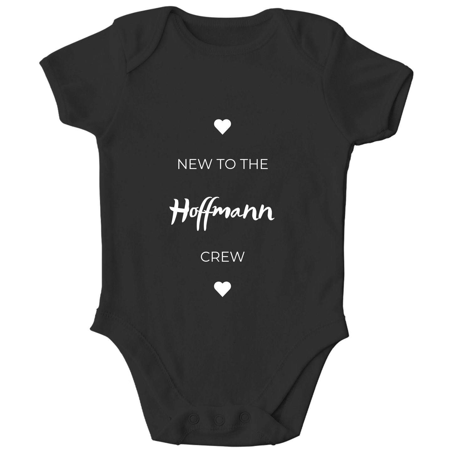 Personalisierter „Neu in der Crew“ Baby Body – Individueller Familienname Strampler