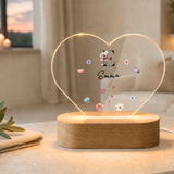 Personalisierte florale LED-Nachtlampe mit Initiale & Name | Individuelle Acryl Lampe als Geschenk für Mädchen, Frauen & Geschwister