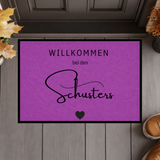 Personalisierte Willkommen-Fußmatte mit Familiennamen – Moderne individuelle Eingangsmatte, Geschenk zum Einzug