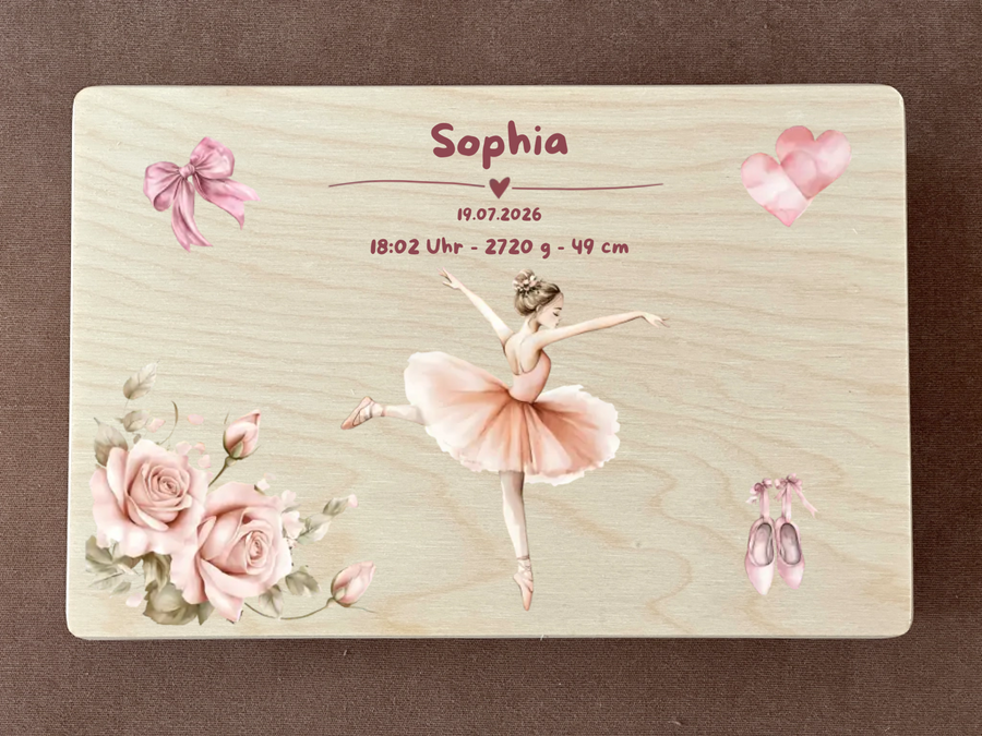 Holzkiste Ballerina