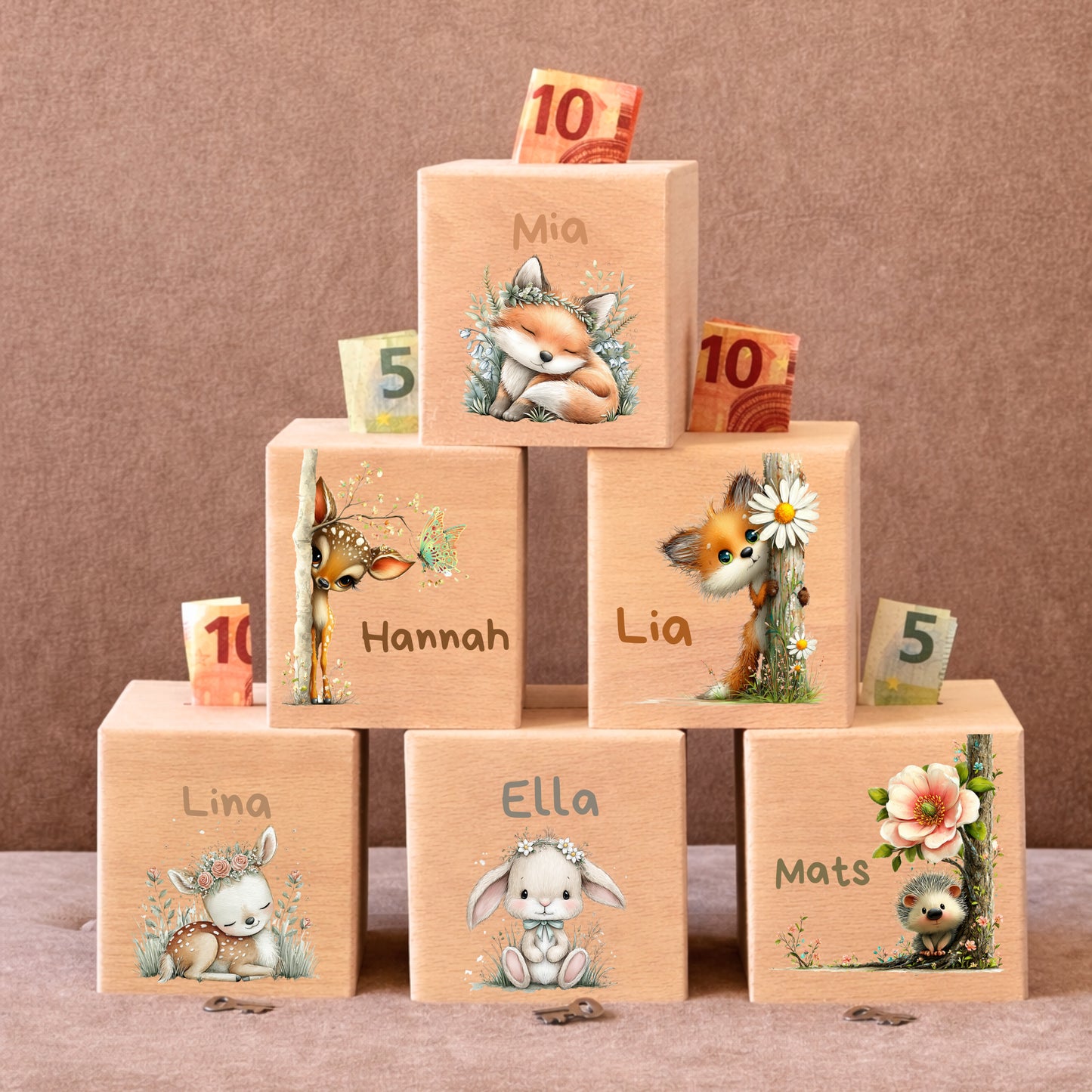 Spardose Holz Bundle 4