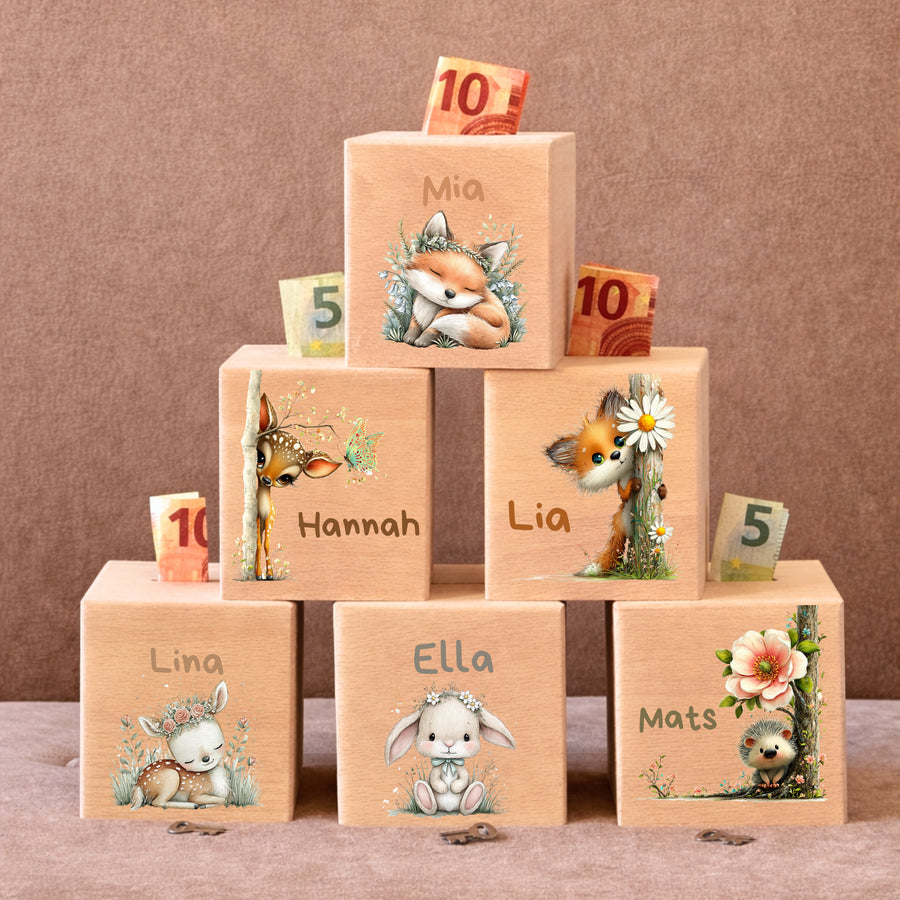 Spardose Holz Bundle 4