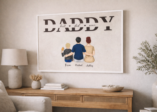 Personalisiertes Familien-Sitzposter – Individuelles Familienposter