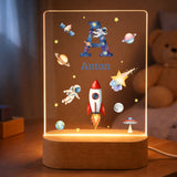 Nachtlicht Weltall Monogramm