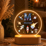 Nachtlicht Weltall Monogramm