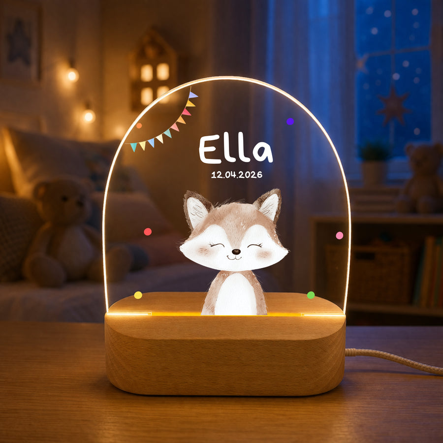 Nachtlichter Bundle 3 Tiere mit Wimpel