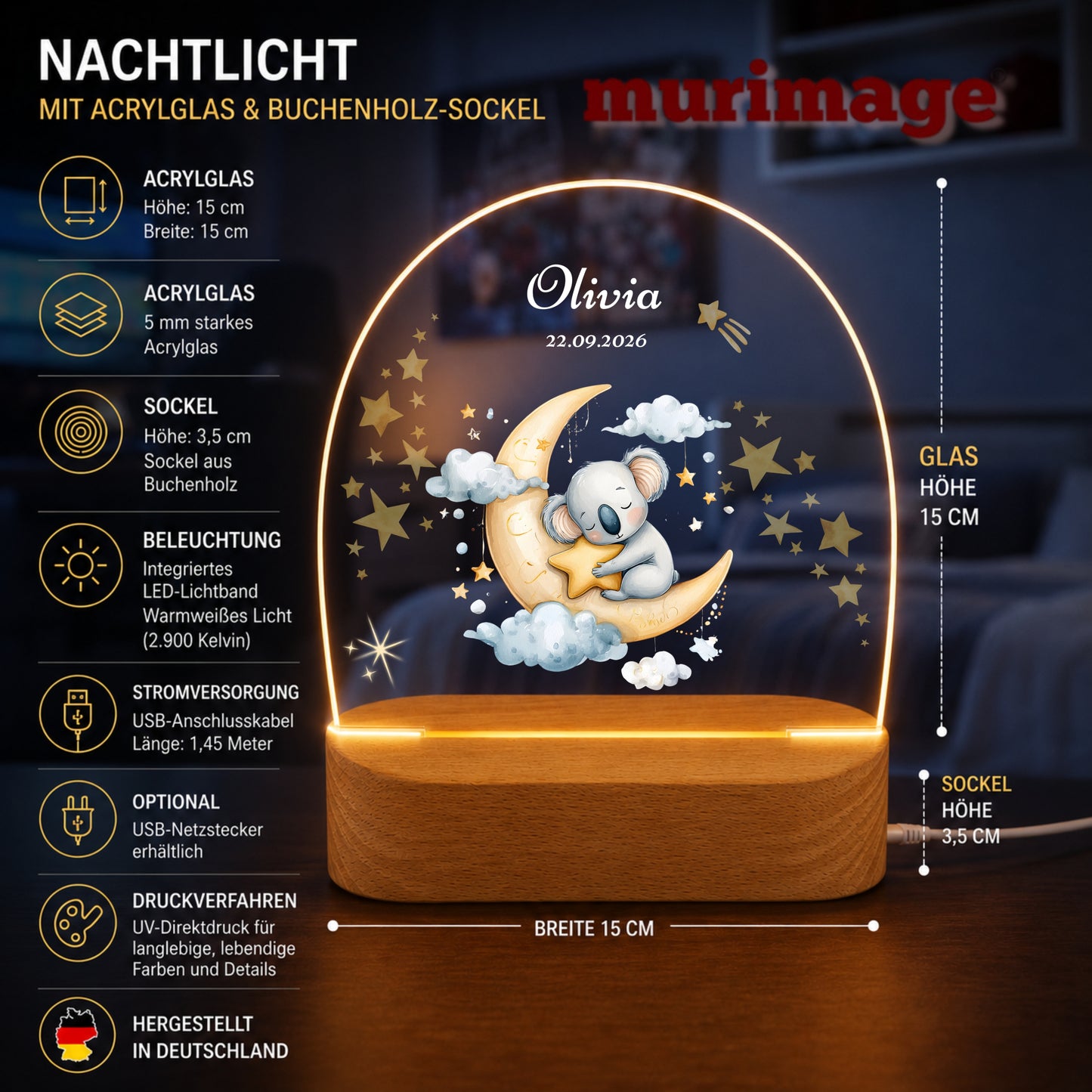 Nachtlichter Bundle 1 schlafende Tiere