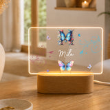 Nachtlicht Schmetterling Ornament Monogramm_
