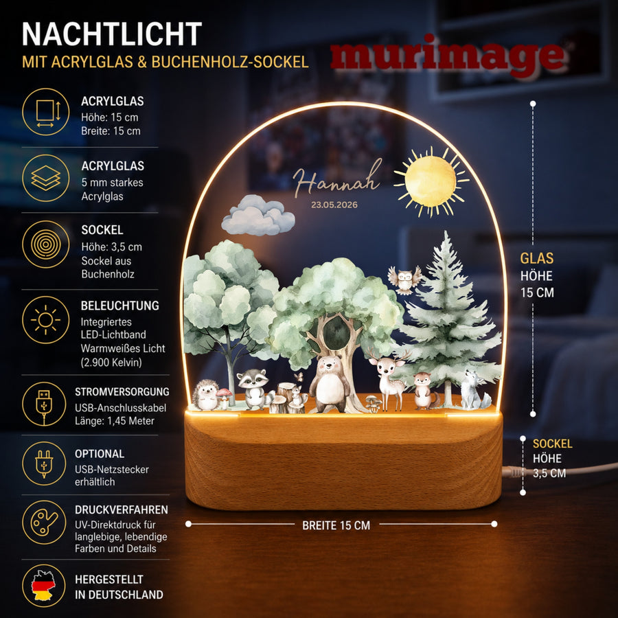 Nachtlichter Waldtierbabys