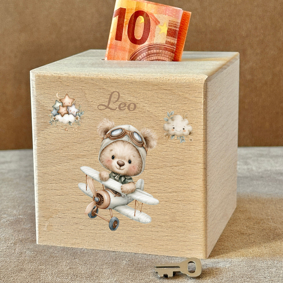 Spardose Holz Bundle 3